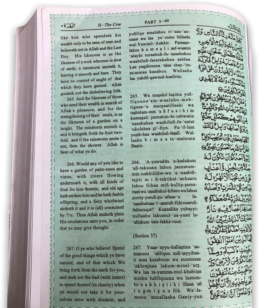 Holy Bible Placed By The Gideons The Holy Quran - Arabic Text With English Translation & Transliteration (Hardback) Quran Asian Antiquarian & Collectible Books In Arabic - Foto 3