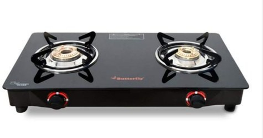 butterfly glass top gas stove 3 burner