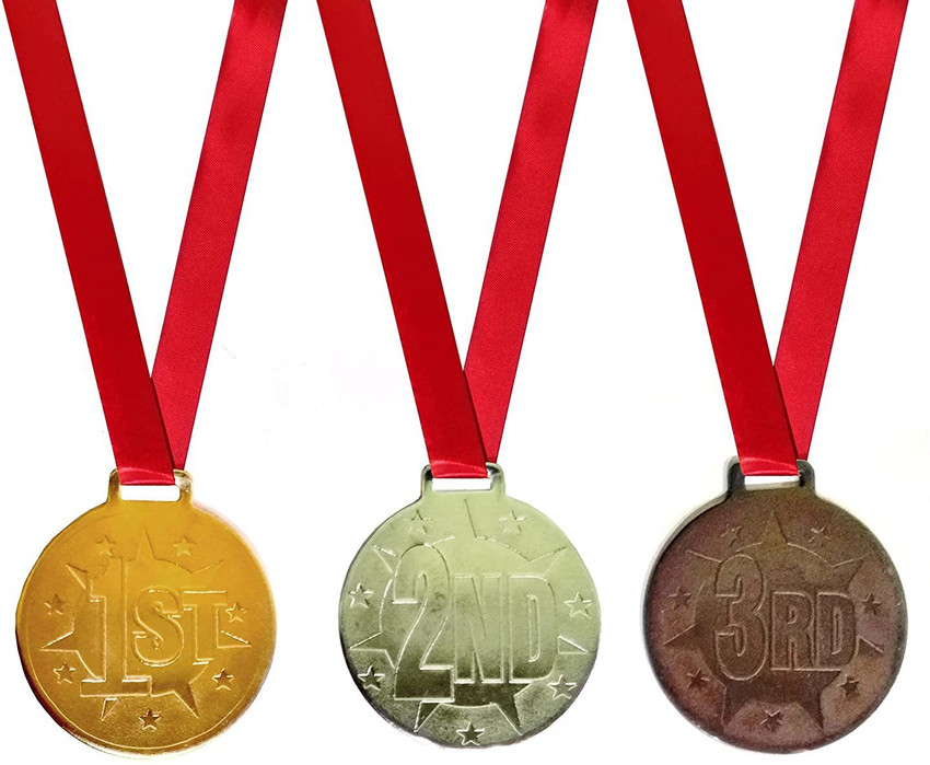 Gold Silver Bronze Place Medals Gold Silver Bronze Medals - 1st 2nd 3rd Place With Ribbon Award Medals