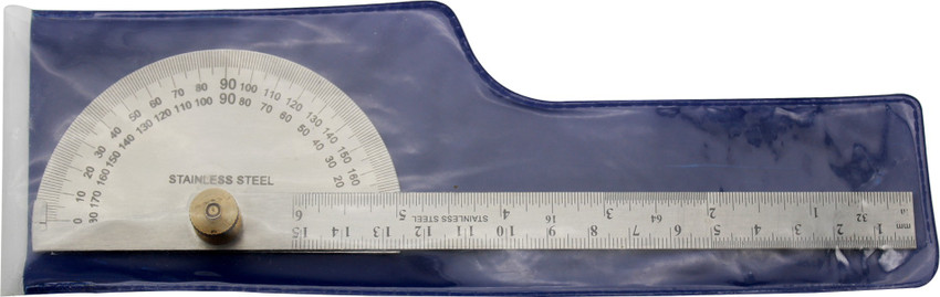 180 Degree Protractor Metal Ruler Angle Meter Stainless Steel Angle Ruler Angle Gauge Angle Finder Goniometer Angle Conveyor