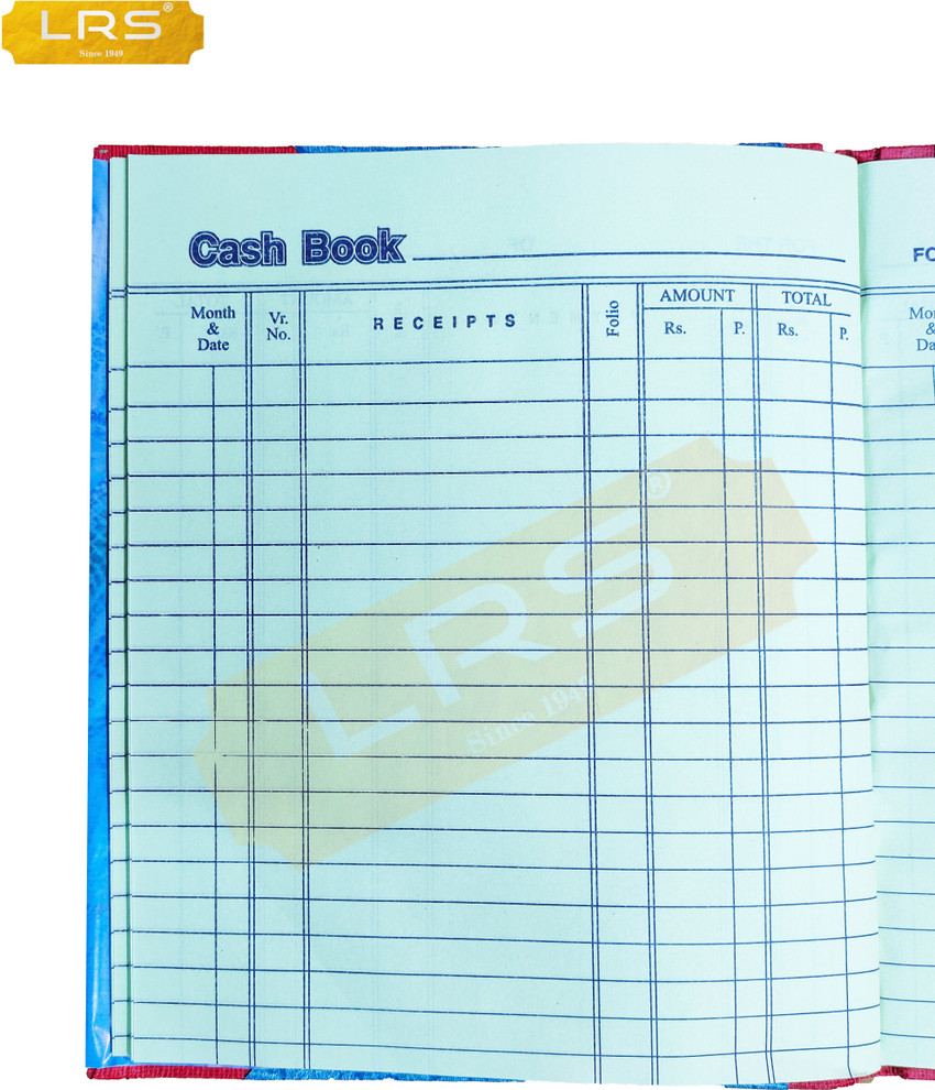 LRS Cash Book Short Size - 21 * 17 cm - 80 GSM Ledger Paper