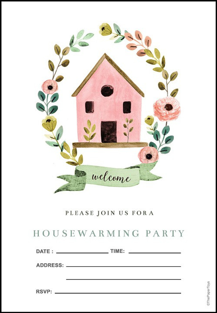 Housewarming Invitation Blank Background