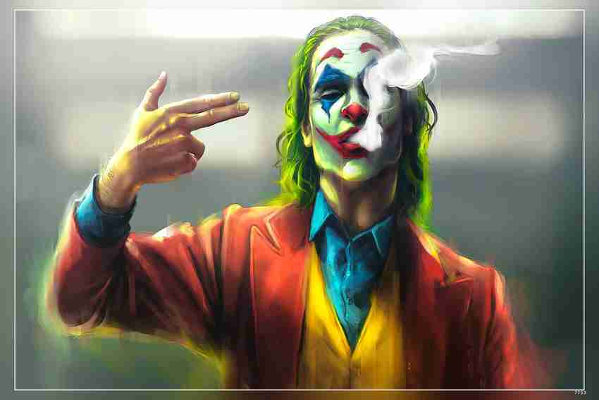 Joker Joker Movie Joaquin Phoenix Fan Art Drawing Matte Finish 