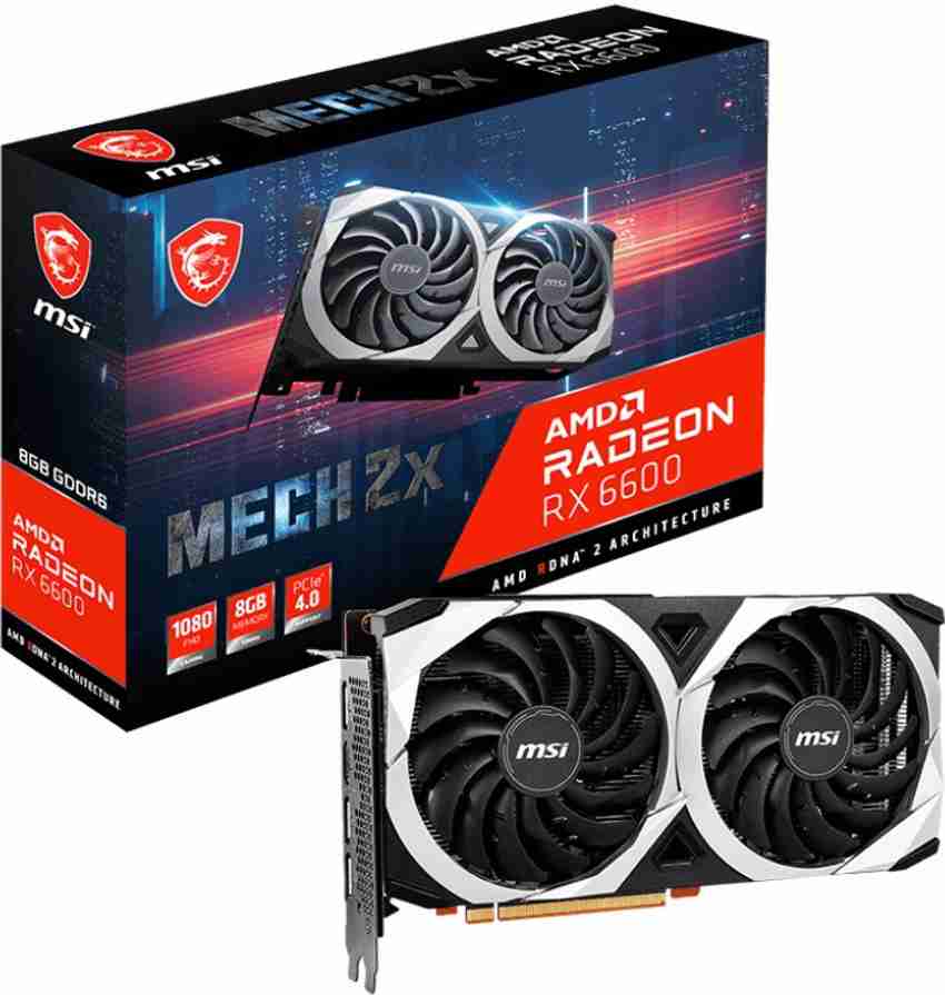 MSI Radeon RX 6600 MECH 2X 8G GDDR6 8 GB AMD Radeon Chipset 128 