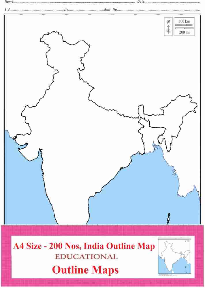 Pdf A4 Size Printable Political Map Of India Look For