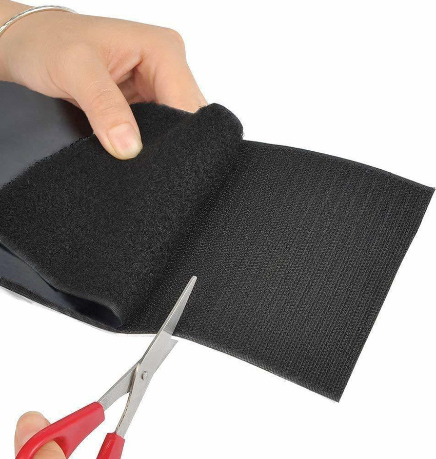 Artvelly 25 Meter Black 4 Inch (50 mm) Width Velcro Hook and Loop 