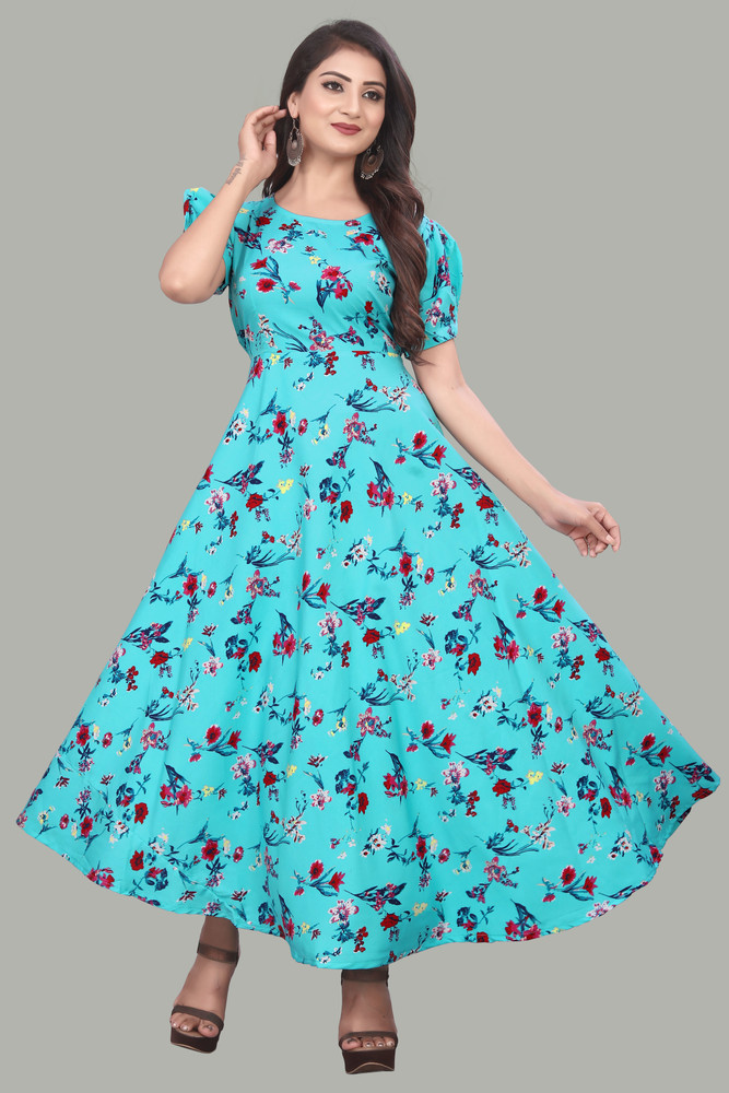 ZOPDI Women Fit and Flare Multicolor Dress