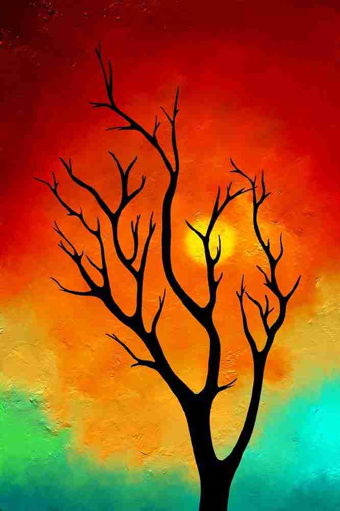 Art Factory Abstract Modern Art Tree Landscape Painting (24 