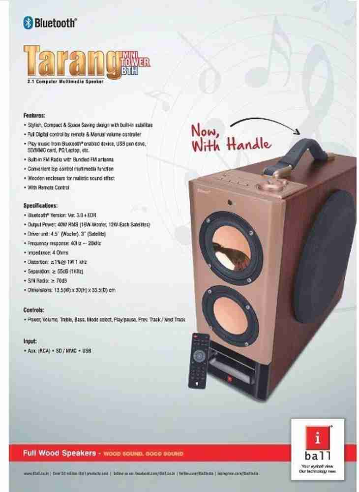 Multimedia Speaker Iball Tarang Red Speaker Iball Tarang SNS Infotech