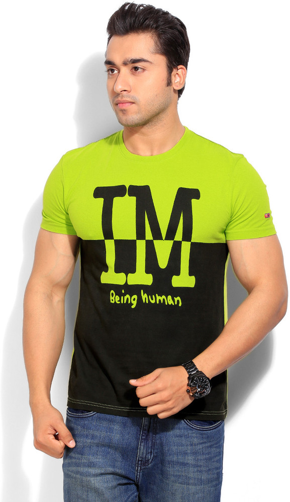 Being Human CLOTHING Printed Men Round Neck Green, Black T-Shirt - Buy 70  GREEN Being Human CLOTHING Printed Men Round Neck Green, Black T-Shirt  Online at Best Prices in India | Flipkart.com