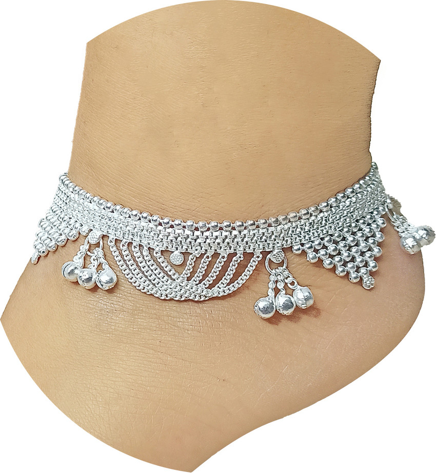 Jewellery New Payal Design 2021 Simple Kundan Anklet With Royal