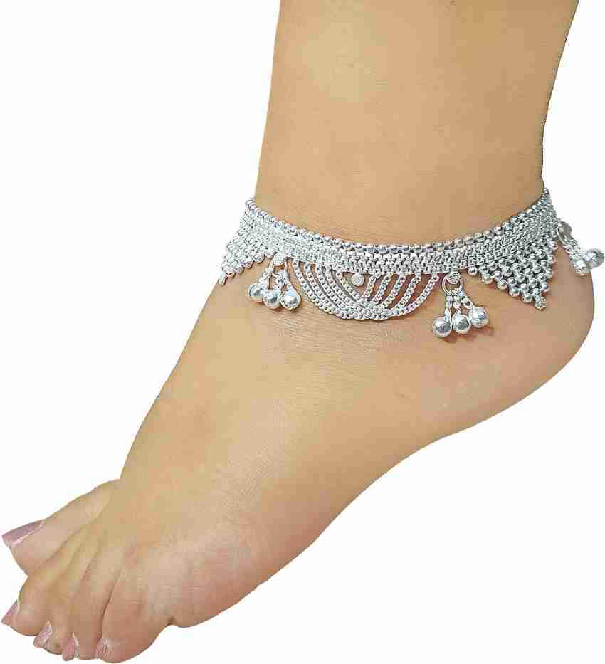 FRESH VIBES Kashmiri Style Fancy Heavy Payal for Women Traditional Designer Silver Anklet Price in India Buy FRESH VIBES Kashmiri Style Fancy Heavy Payal for Women Traditional Designer Silver