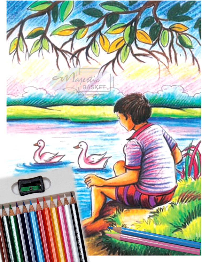 Flipkart DOMS 28 Shades Plastic Crayons Alongwith 12 Shades Pencils Colours Plastic Crayons Pencils Colours