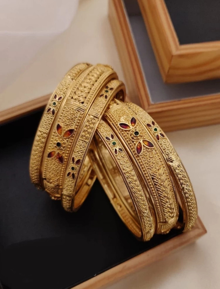 khanak Brass Gold plated Bangle Set Price in India Buy khanak Brass Gold plated Bangle Set Online at Best Prices in India Flipkart