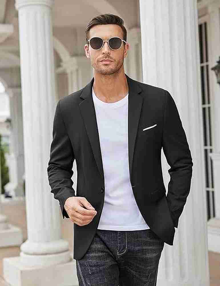 Black Full Neck T Shirt With Blazer Blazer With T Shirt