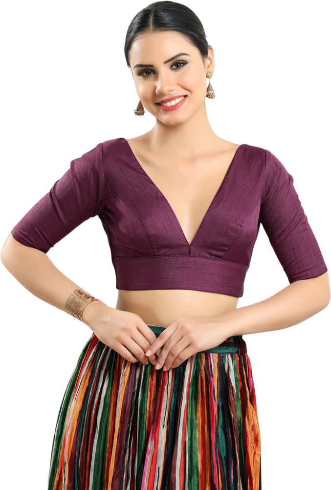 Vamas-The Designer Blouses V-Neck Women Blouse - Buy Vamas-The Designer  Blouses V-Neck Women Blouse Online at Best Prices in India | Flipkart.com