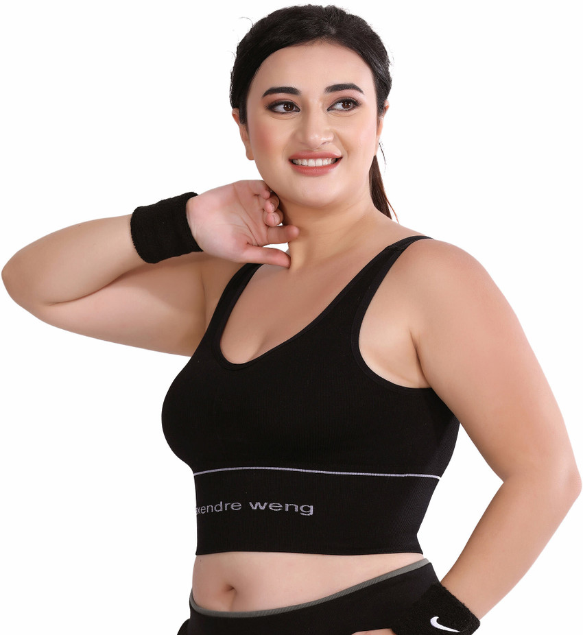 NAGARVEL CREATION 3-ALEX-BLACK-01-28 Women Bralette Lightly Padded 