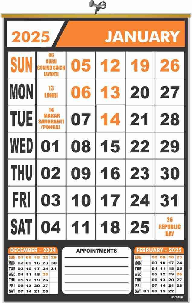 escaper-indian-holidays-wall-calendar-2025-large-print-easy-to-hang-2025-wall-calendar-price-in-india-buy-escaper-indian-holidays-wall-calendar-2025-large-print-easy-to-hang