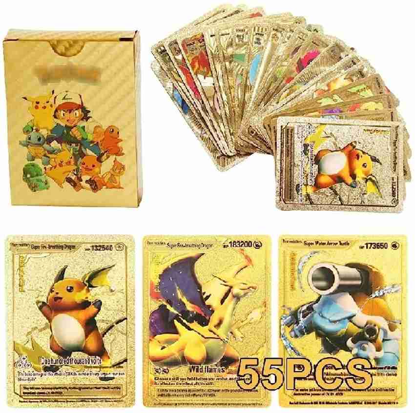 CrazyBuy Pokemon Big Album With 55 PCS Gold Cards(V Max, V
