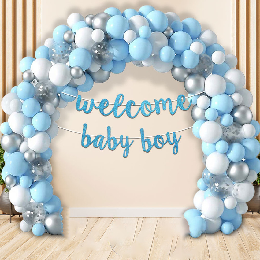 Festiko Blue White Welcome Baby Boy Baby Shower Decorations Price in India Buy Festiko Blue White Welcome Baby Boy Baby Shower Decorations online at Flipkart