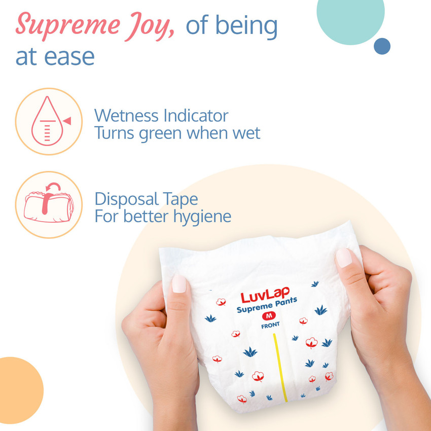 LuvLap Supreme Diaper Pants Large (LG) 9 to 14Kg, 62Pcs - L - Buy 