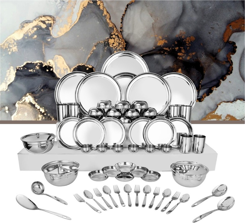 Naaptol Best Stainless Steel Dinner Plates Naaptol Dinner Set 36