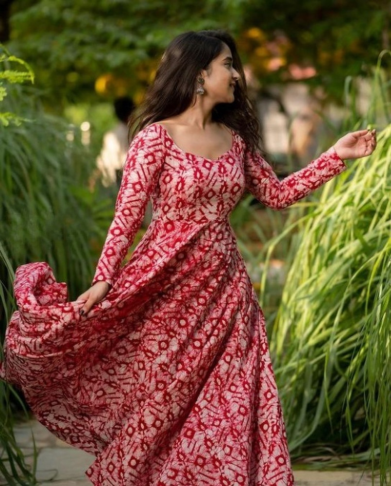 King Creation Women Gown Red White Dress Buy King Creation Women Gown Red White Dress Online at Best Prices in India Flipkart