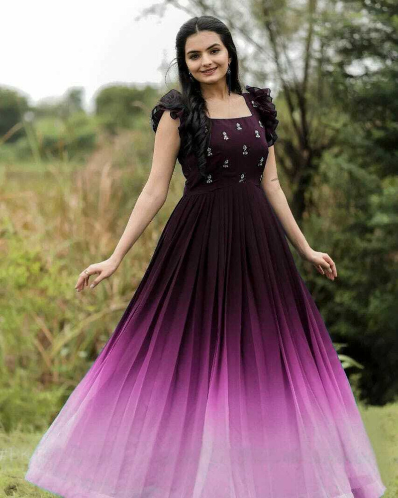 New Model Party Wear Long Gowns Online Shopping Maharani Designer