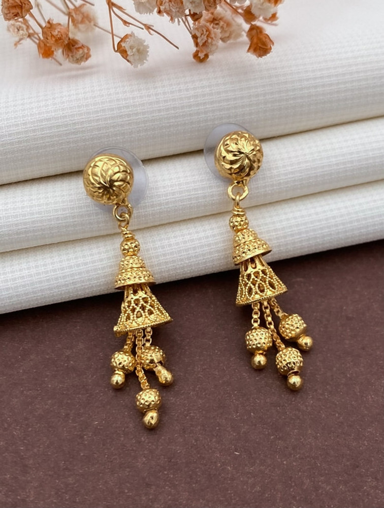 Flipkart Buy VRAJ FASHION JEWELLRY 1 GRAM GOLD PLATED DELICATE SUIDHAGA EARRINGS FOR WOMEN GIRLS. Brass Jhumki Earring Online at Best Prices in India