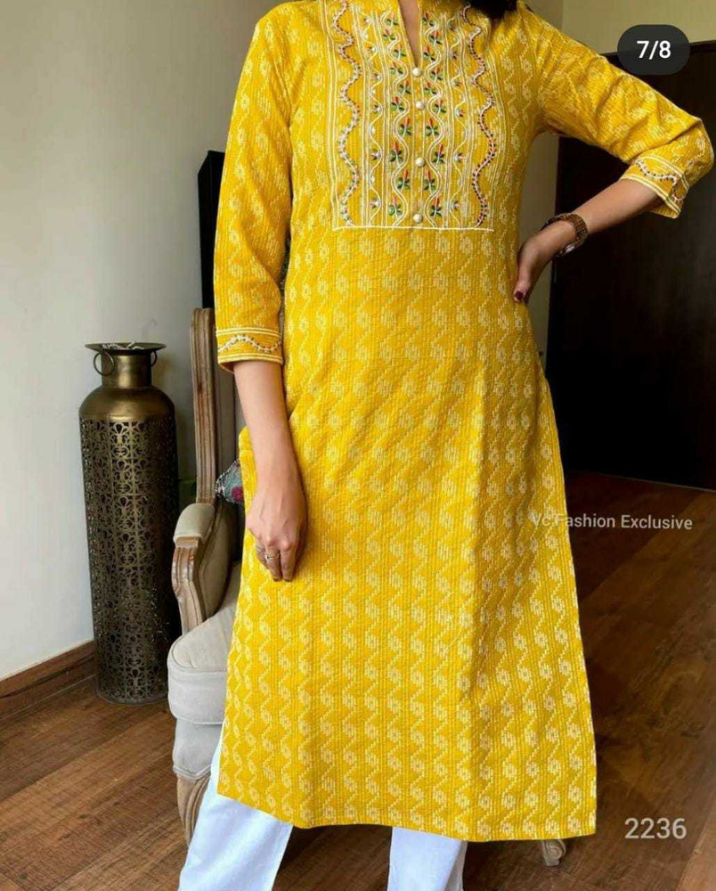 Embroidery Designer Long Kurtis Flipkart Embroidered Kurta