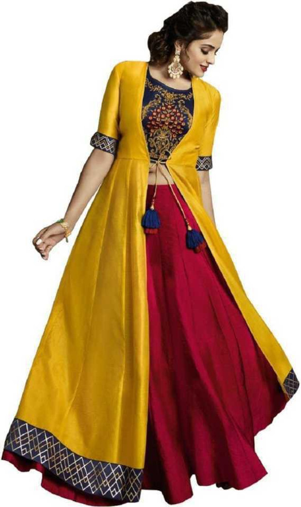 Lehenga Choli Long Skirt With Crop Top Flipkart Girls Lehenga
