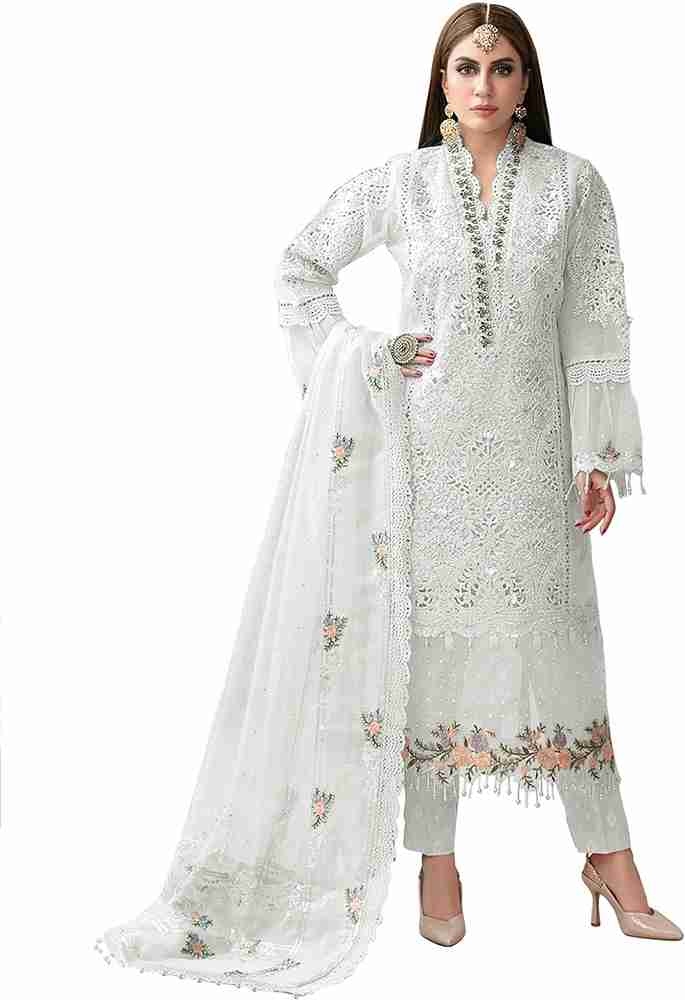 Lace Flipkart Designer Suits Punjabi Suit With Lace Design Plain