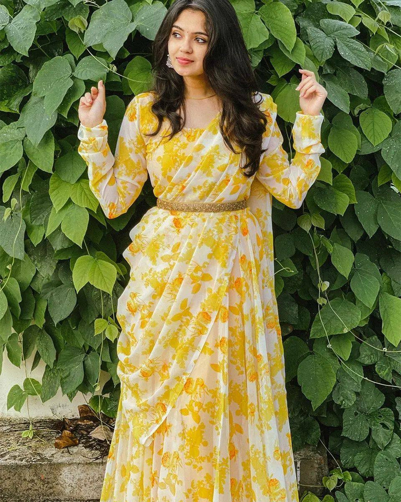 WWFashion Women Gown Yellow Dress - Buy WWFashion Women Gown Yellow Dress  Online at Best Prices in India | Flipkart.com