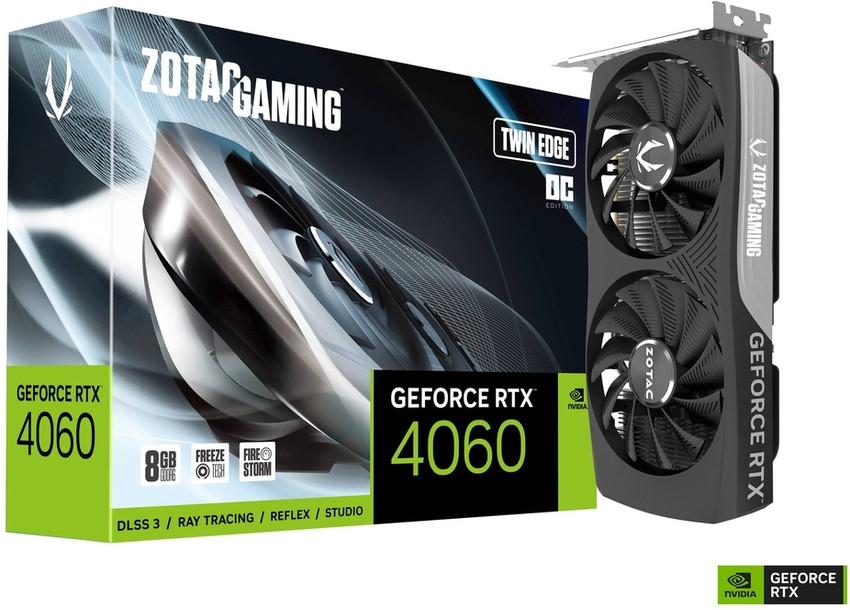 ZOTAC GeForce RTX 4060 8GB Twin Edge GDDR6 8 GB NVIDIA Chipset 128 