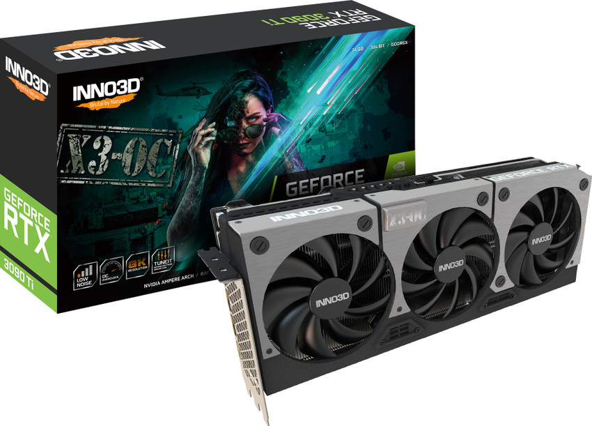 Inno3D RTX 3090 TI 24GB X3 OC GDDR6X 24 GB NVIDIA Chipset 384 bit 
