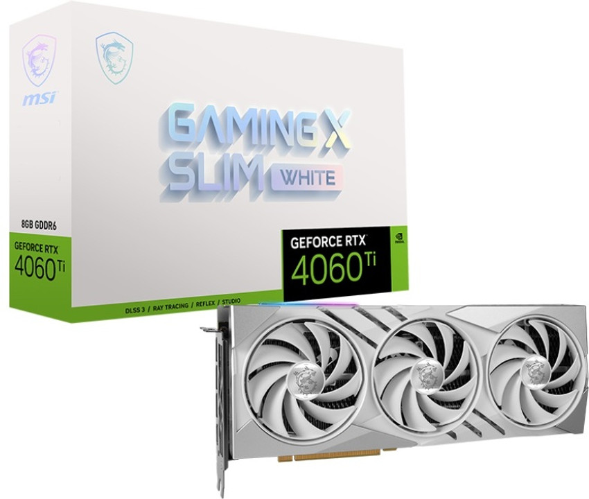 MSI GeForce RTX 4060 Ti GAMING X SLIM WHITE 8G GDDR6 8 GB NVIDIA 
