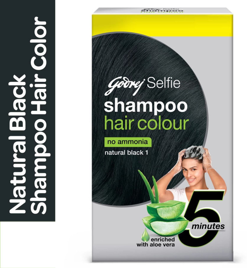 Godrej Expert Natural Black 1 Easy 5 Minute Hair Color Shampoo Based 10X20ml Black