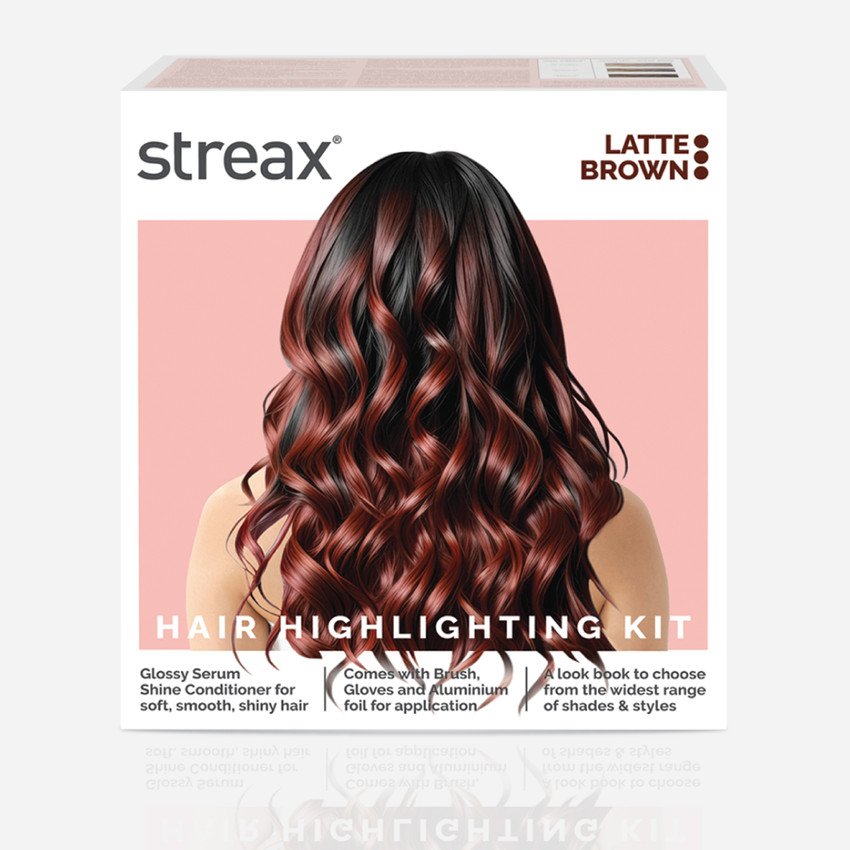 Streax Hair Colour Highlight Kit Hair Colour for Women DIY Application Latte Brown Price in India Buy Streax Hair Colour Highlight Kit Hair Colour for Women DIY Application