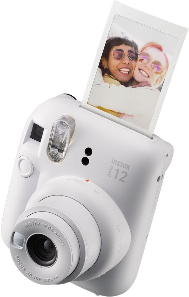 FUJIFILM Instax mini 12 Clay White Instant Film Camera with PU 