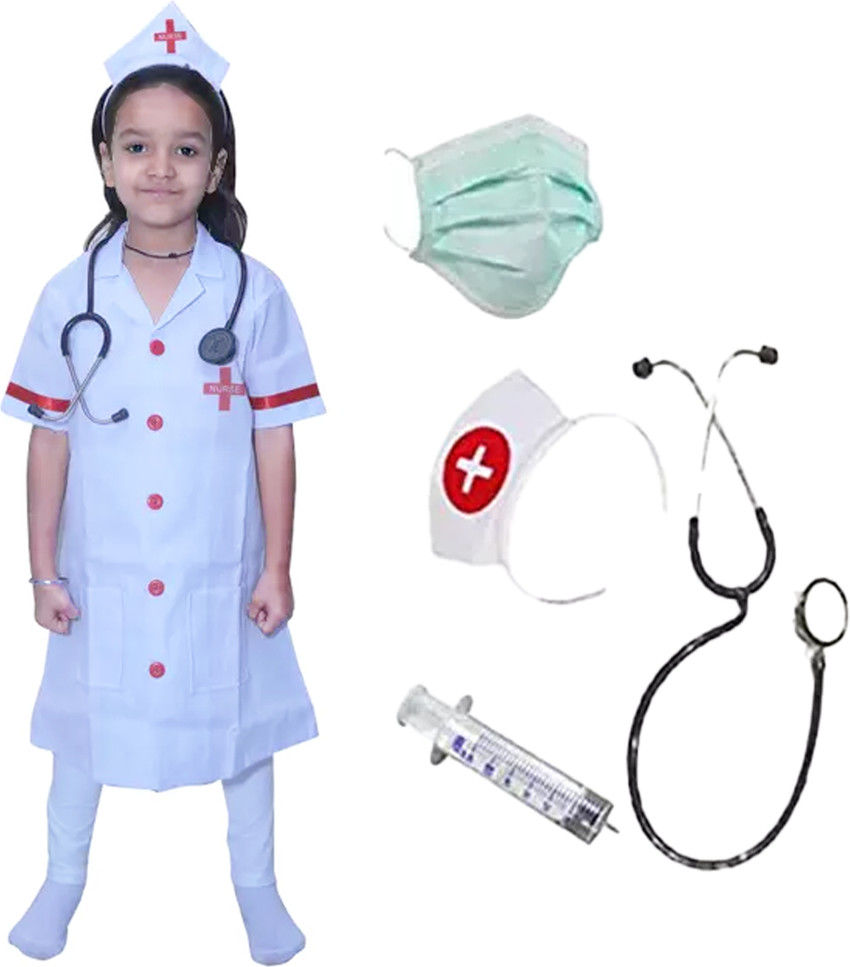 nurse kid Fancy Steps Nurse Kids Costume Wear Price in India - Buy Fancy Steps Nurse  Kids Costume Wear online at Flipkart.com