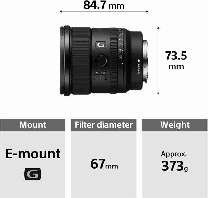 SONY SEL20F18G Wide-angle Prime Lens - SONY : Flipkart.com