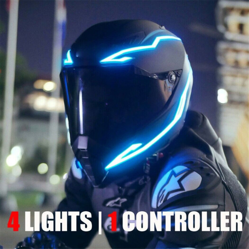 Led Motorcycle Helmet Motorcycle Helmet Light,3 Modes Driving EL Light