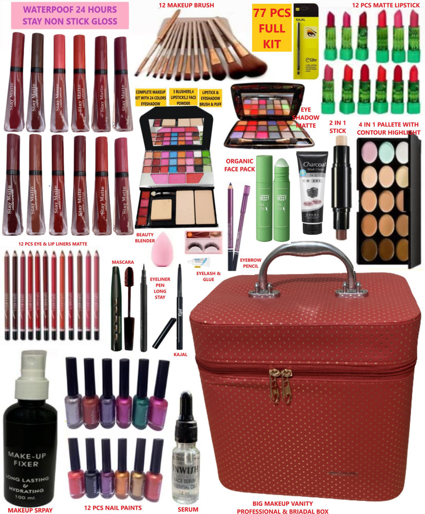 INWISH 77 Products complete Professional makeup set with all makeup products Price in India Buy INWISH 77 Products complete Professional makeup set with all makeup products Online In India Reviews Rat...