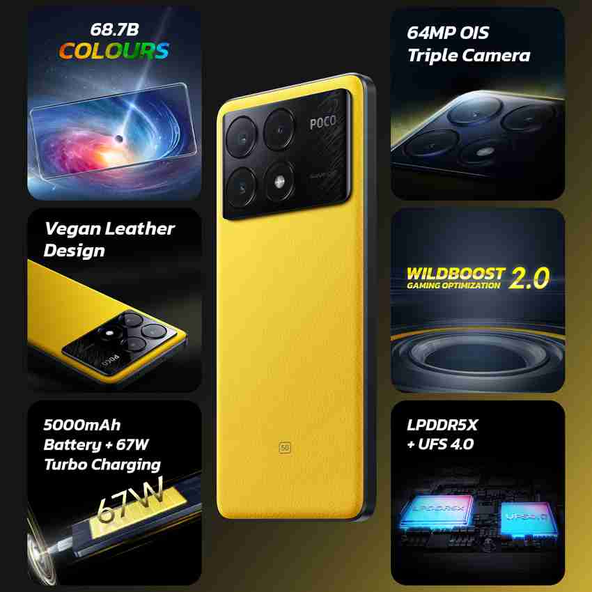 POCO X6 Pro 5G (Yellow, 256 GB) (8 GB RAM)