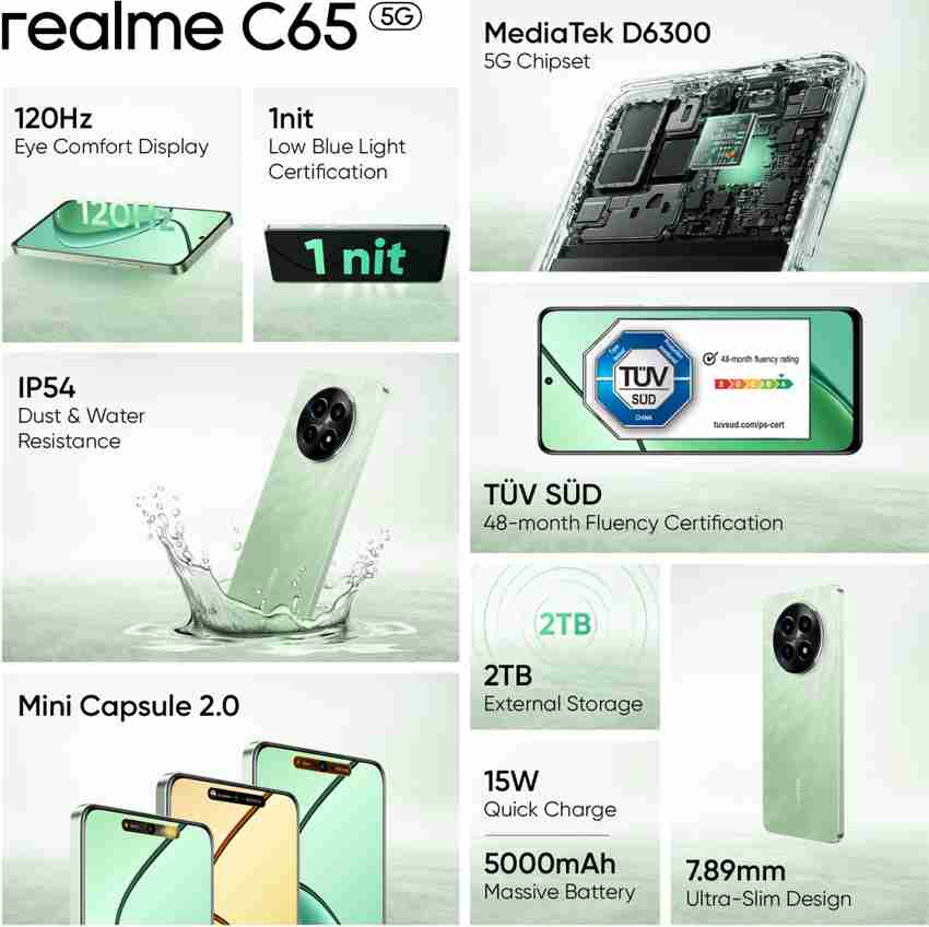 realme C65 5G ( 128 GB Storage, 6 GB RAM ) Online at Best realme C65 5G ( 128 GB Storage, 6 GB RAM ) Online at Best