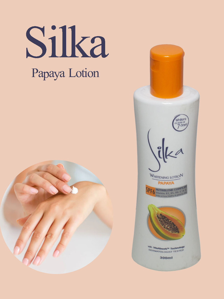 ボディローション silka whitening lotion papaya 300ml 5set Silka - Lotion - Green Papaya - SPF10 - 300 ML – Sukli