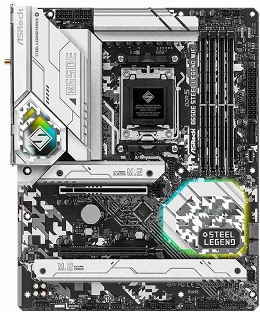 ASRock B650E Steel Legend WiFi AM5Socket ATX AMD B650 Chipset DDR5  
