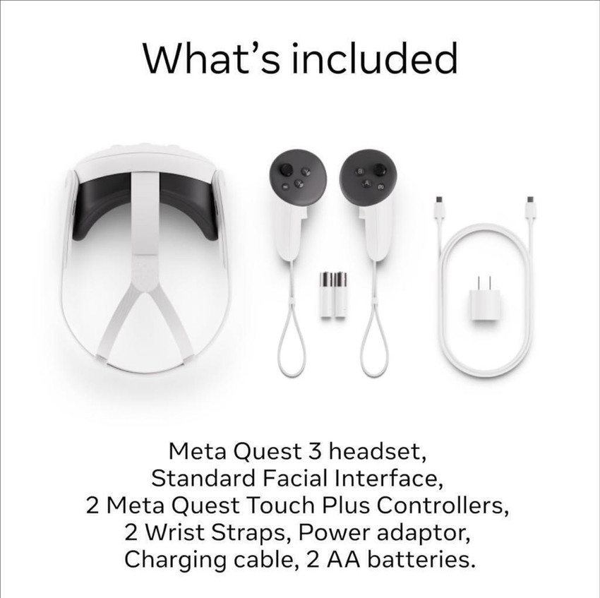 META Quest 3 VR Headset (128) GB Motion Controller - META 
