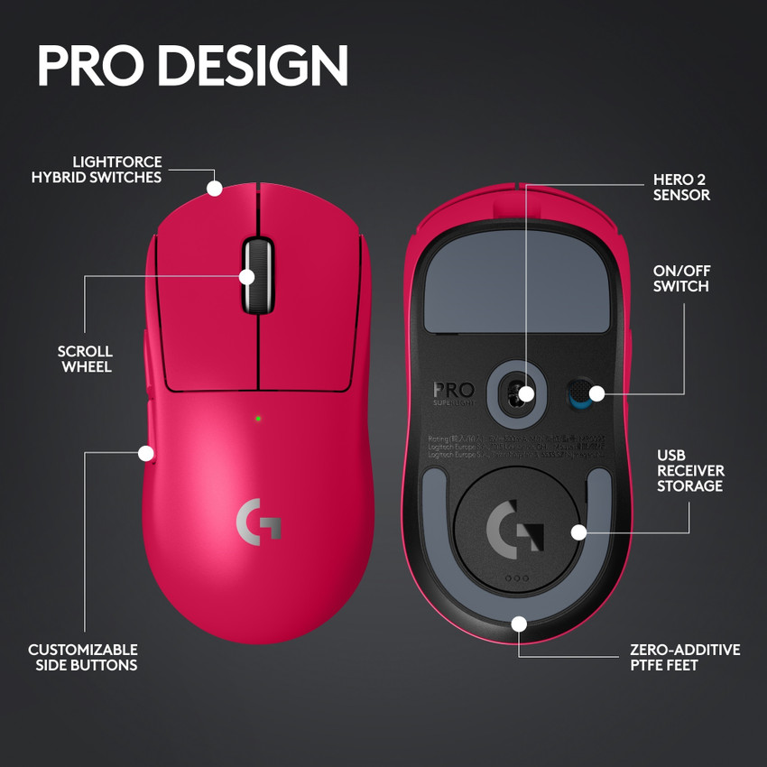 Logitech G Pro X Superlight 2 Wireless Optical Gaming Mouse 