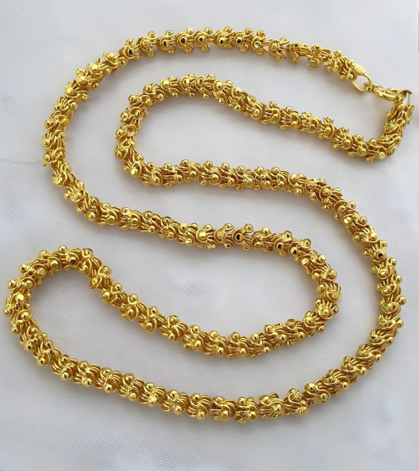 JUNKY JEWEL One Gram Gold Plated Latest Designer South Indian Thali Chain for Women 24 Inch Gold plated Plated Brass Chain Price in India Buy JUNKY JEWEL One Gram Gold Plated Latest